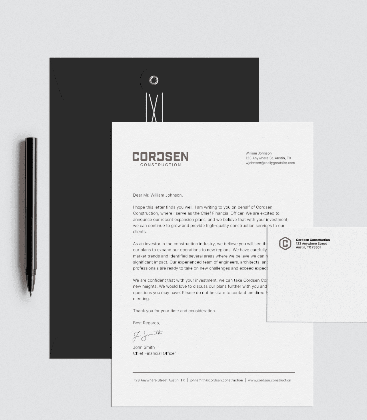 Cordsen Stationery Mockup